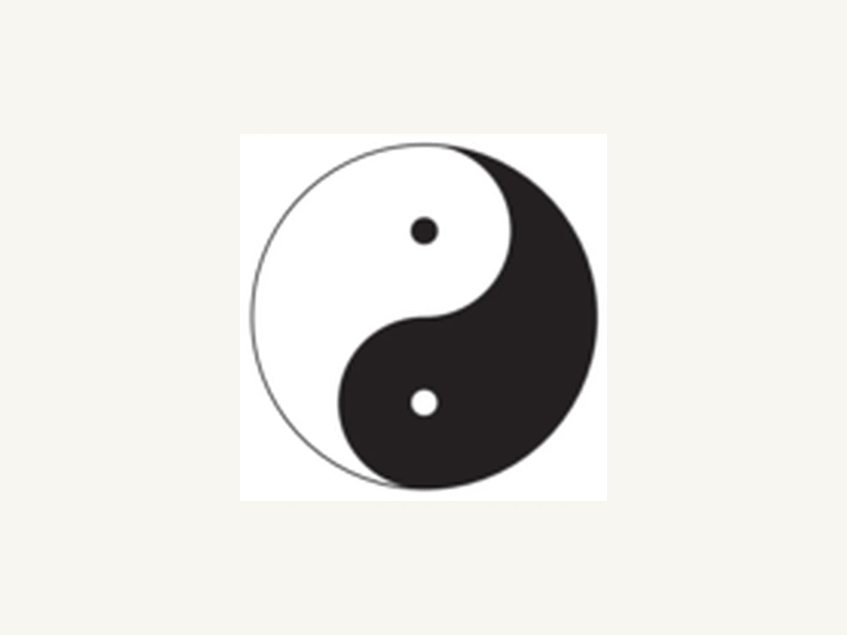 Black and white yin-yang symbol