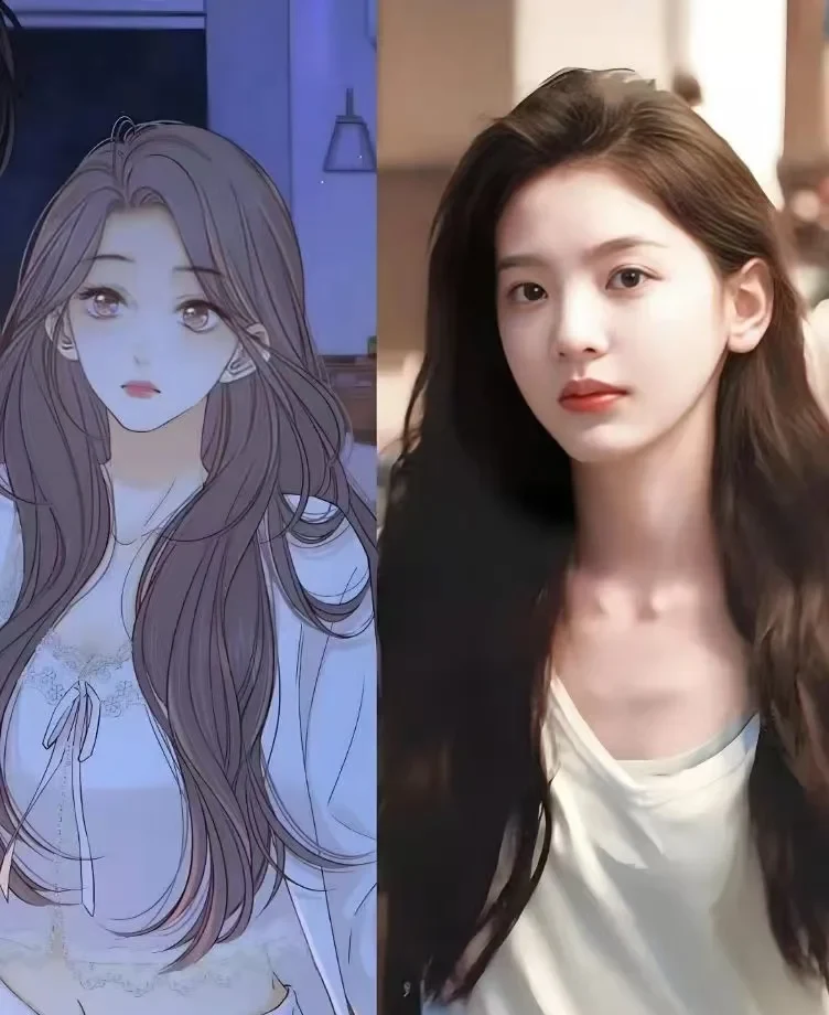Authorized comparison between Wen Yifan's illustrated image and Zhang Ruonan's screen appearance