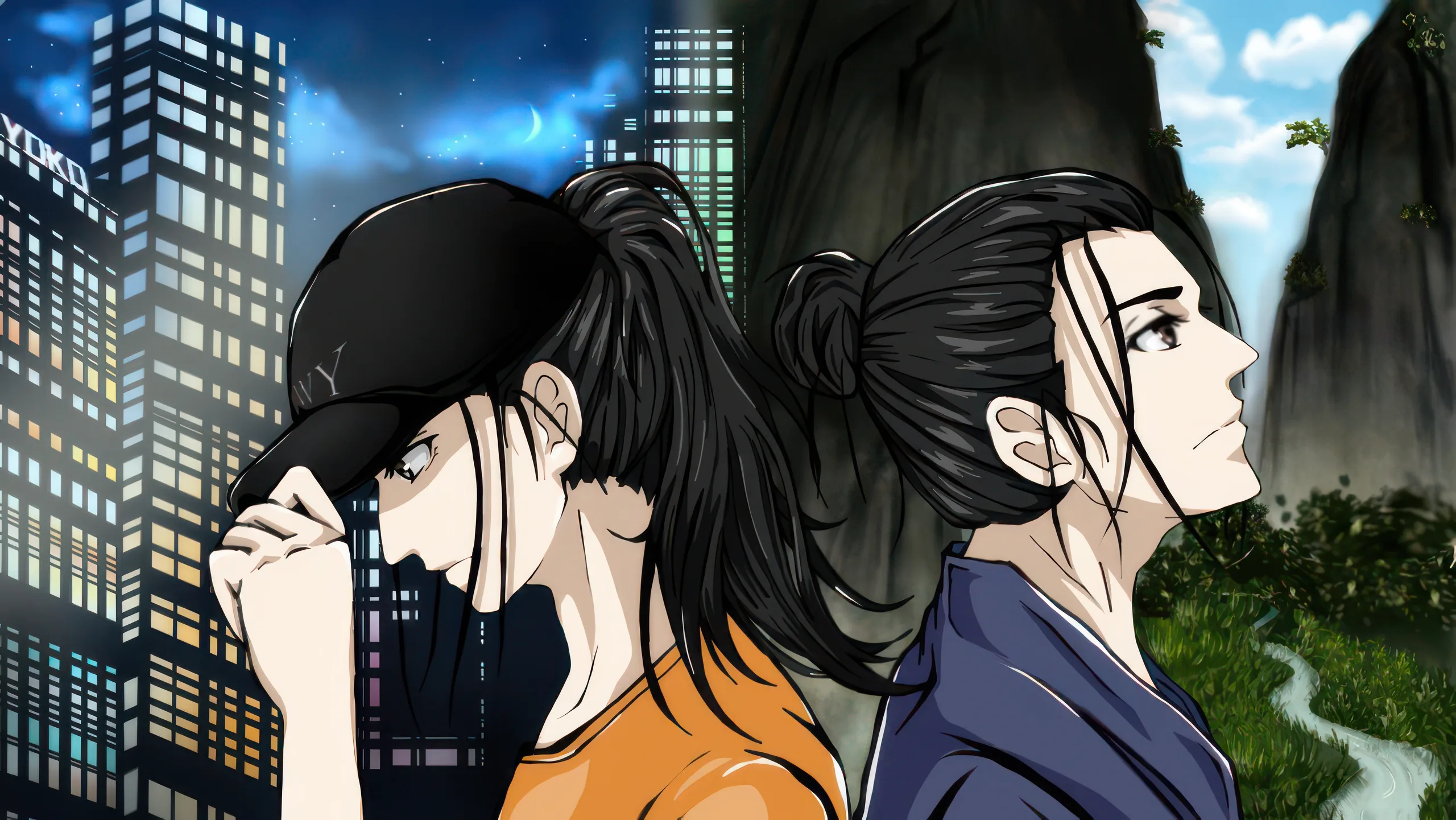 Wang Ye shown in modern clothes and Taoist robes in Hitori no Shita