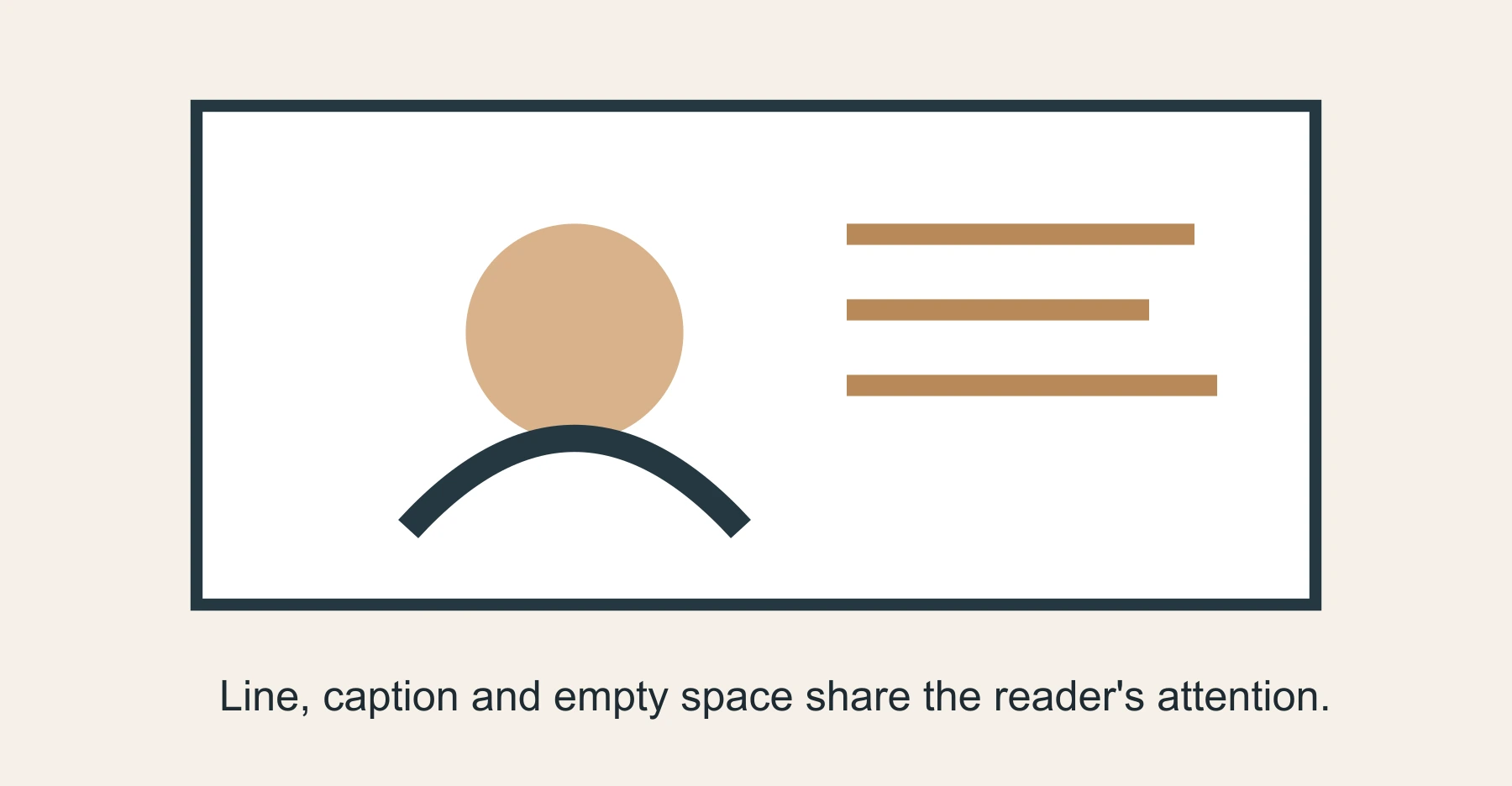 A comics lettering detail showing how line, caption and empty space share attention
