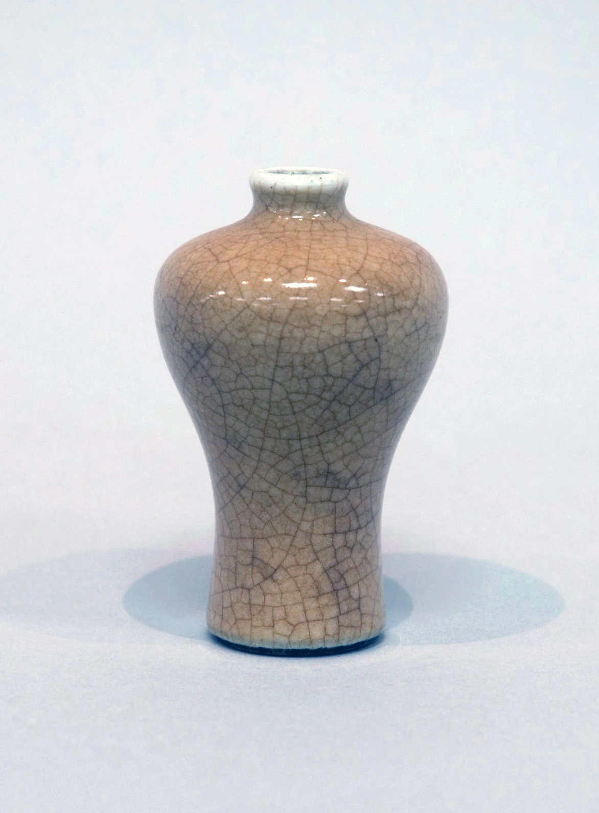 Eighteenth-century miniature meiping vase with a deliberately crackled Ge-type glaze