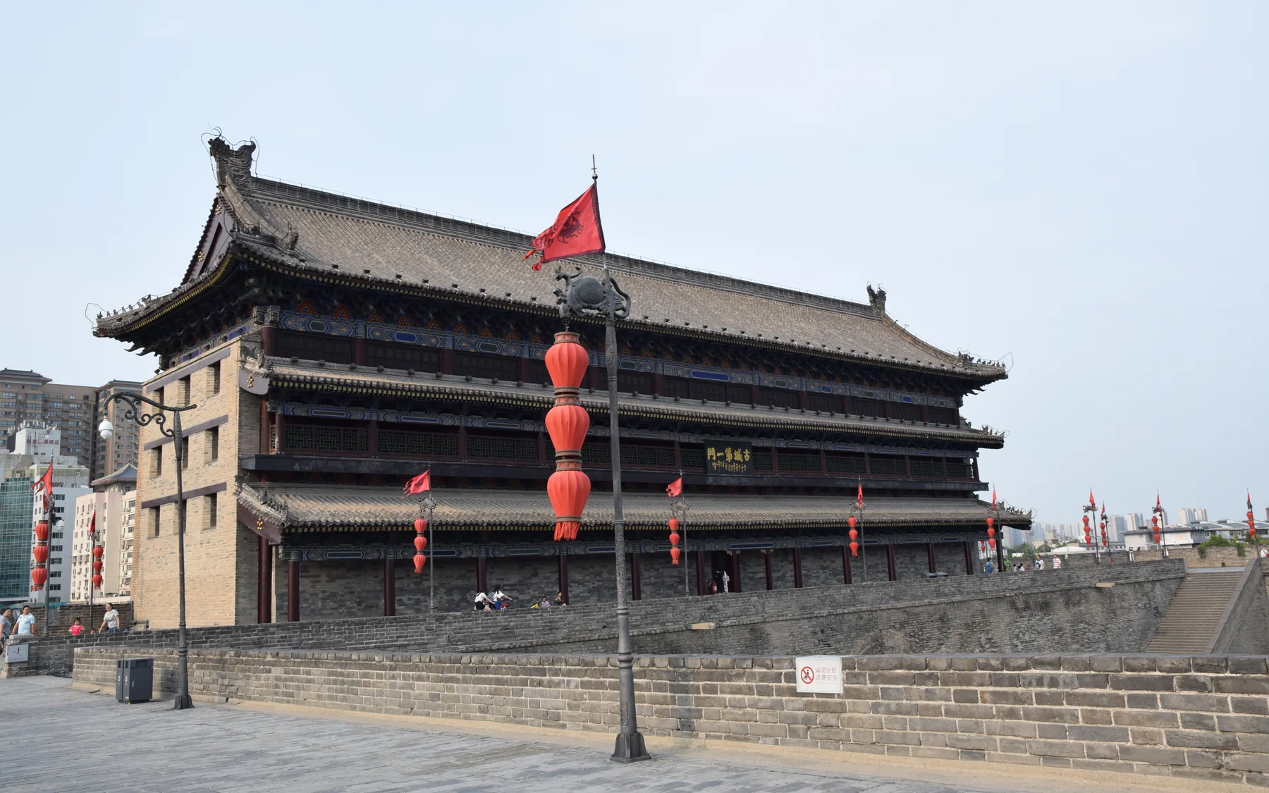 Xi'an's later city wall as visible evidence beside the largely archaeological earlier capitals