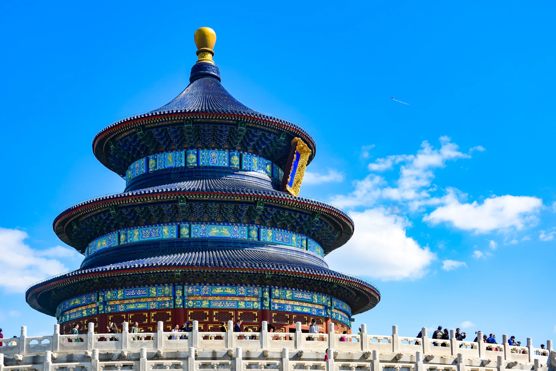 The blue-roofed Hall of Prayer for Good Harvests at Beijing's Temple of Heaven