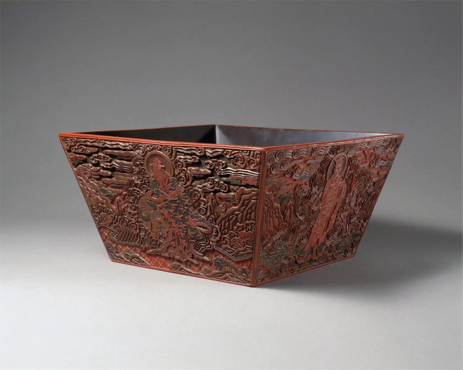 Ming dynasty rice measure carved with four Chinese constellation deities
