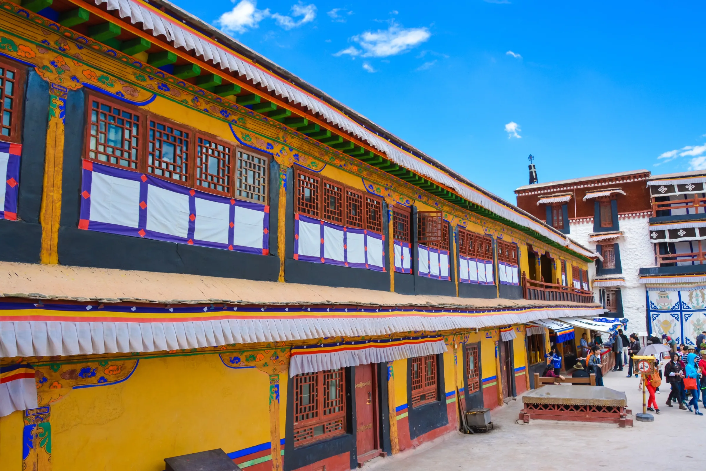 Traditional Tibetan architecture along the Barkhor in Lhasa