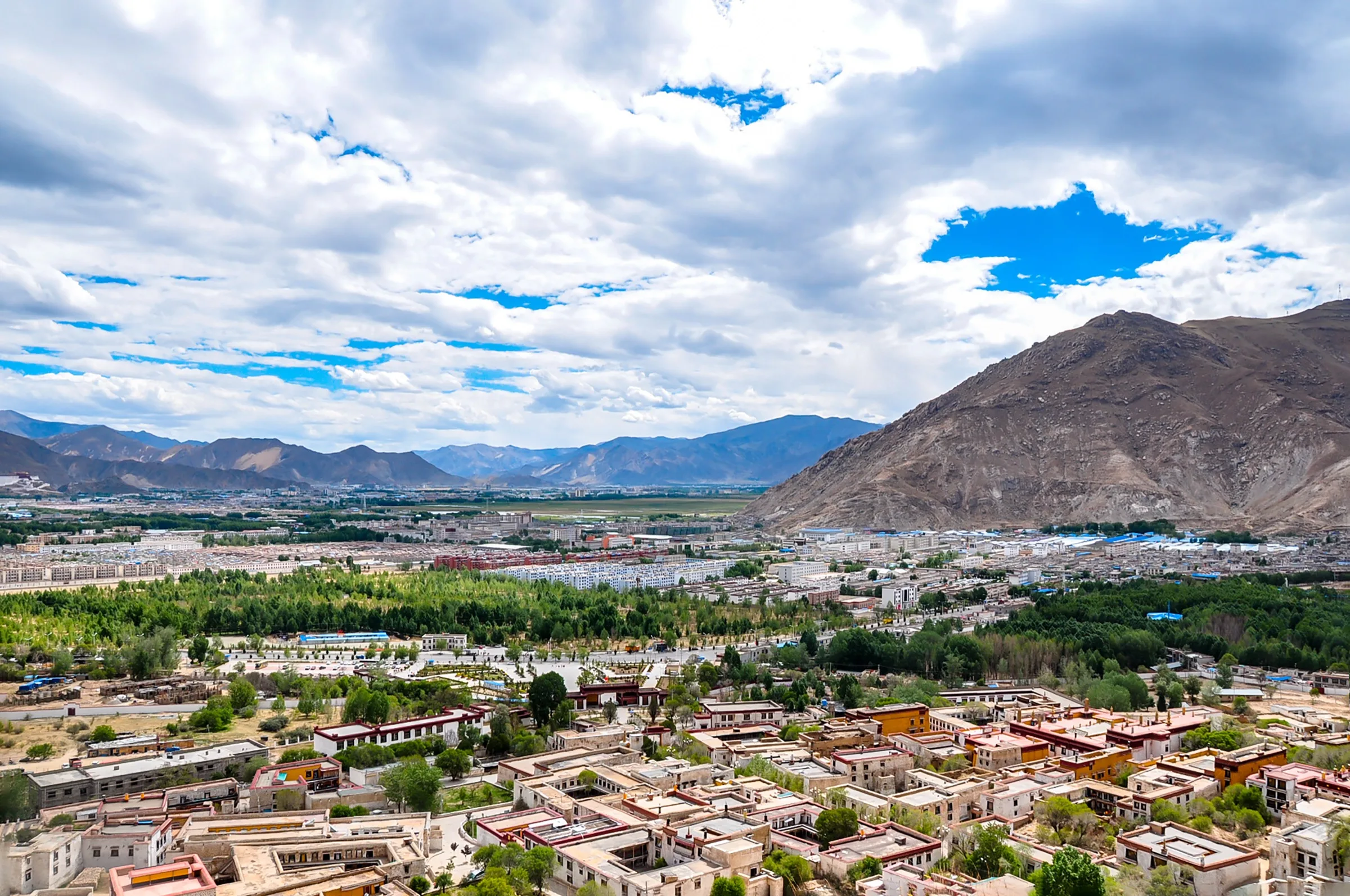Lhasa spread across its high valley beneath surrounding mountains