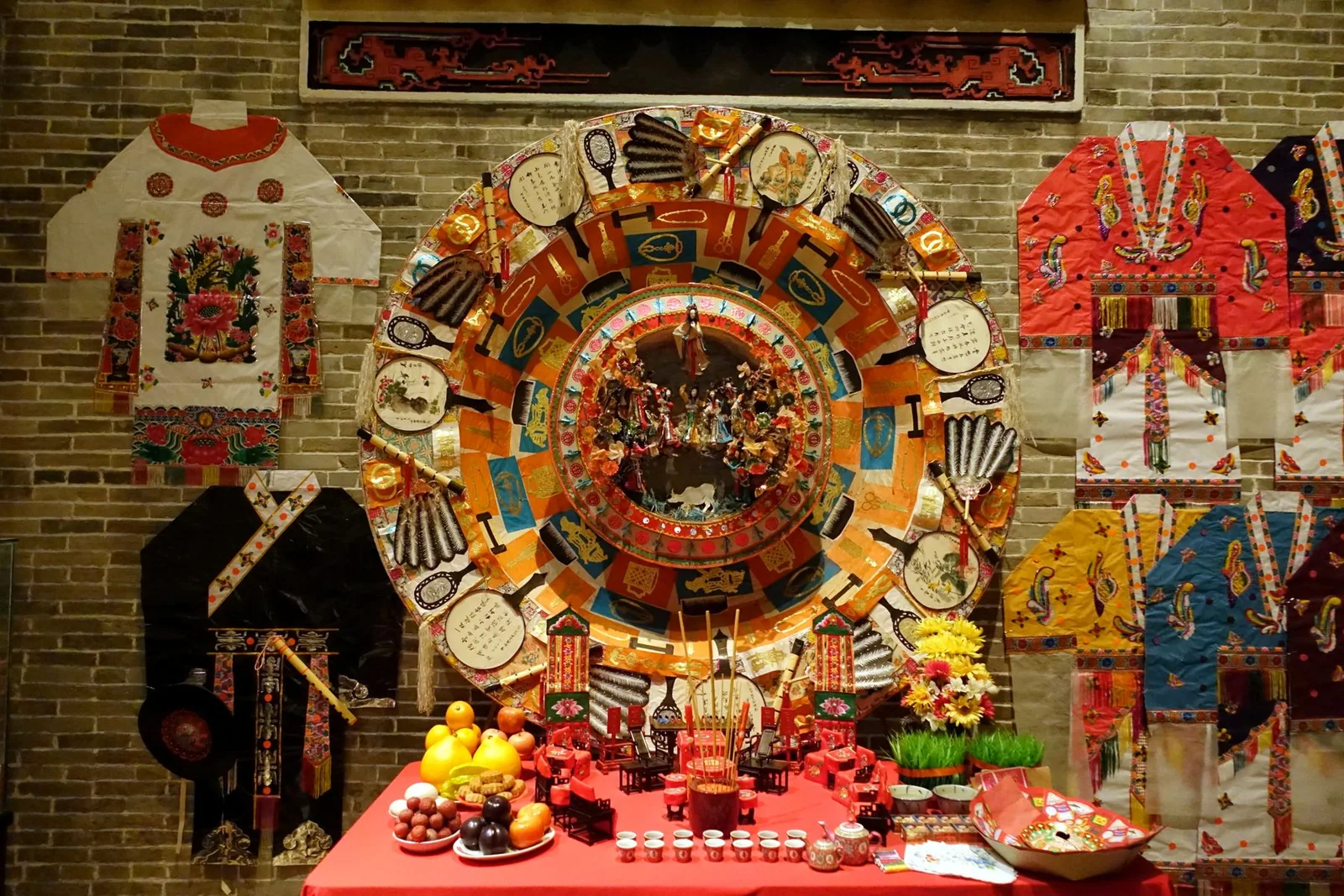 Seven Sisters festival offering tray displayed by the Hong Kong Museum of History