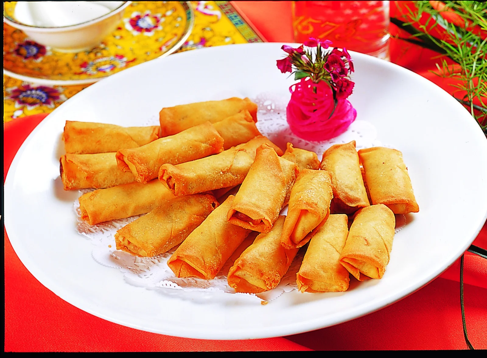 Crisp spring rolls illustrating how wrapper traditions change across Chinese American menus