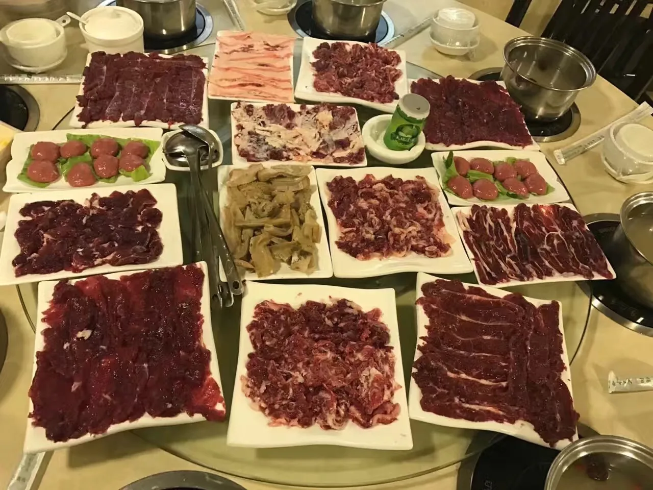 Chaoshan beef hot pot with sliced beef and clear broth
