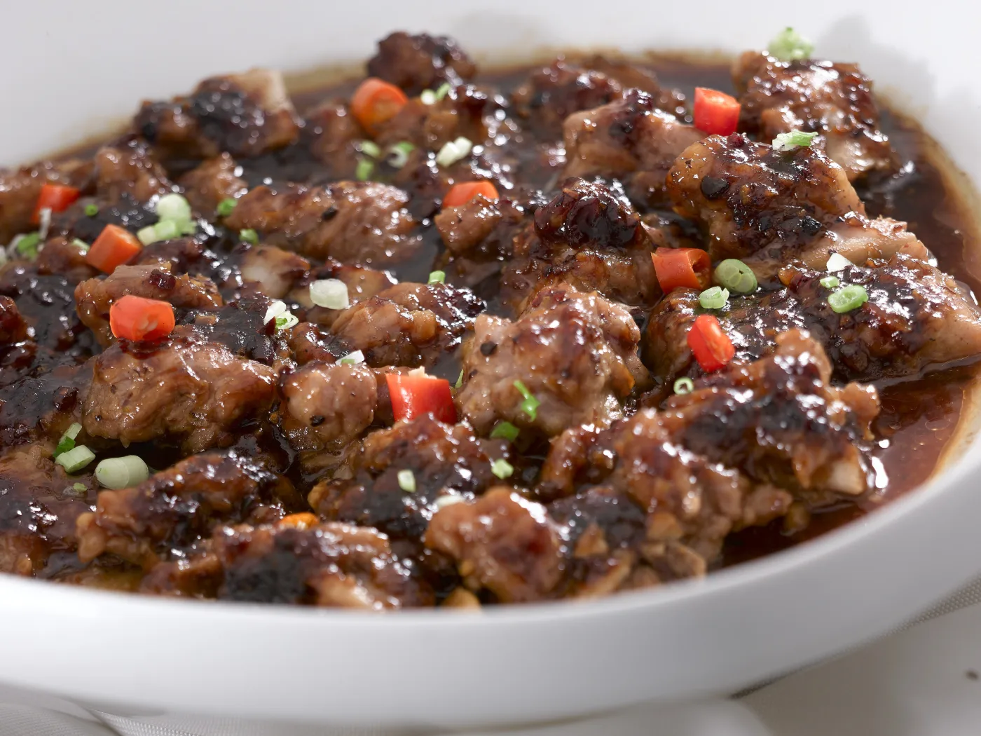 Cantonese steamed pork ribs seasoned with fermented black beans