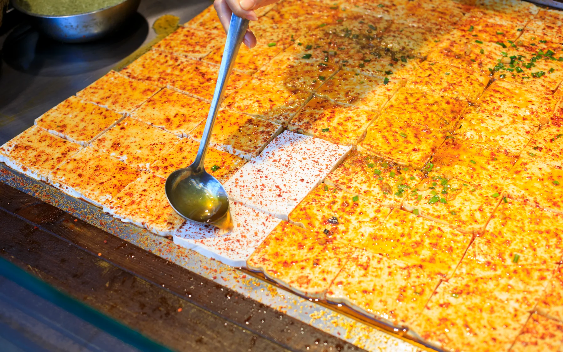A selection of Chengdu snacks showing that a food route needs more than one red-oil dish