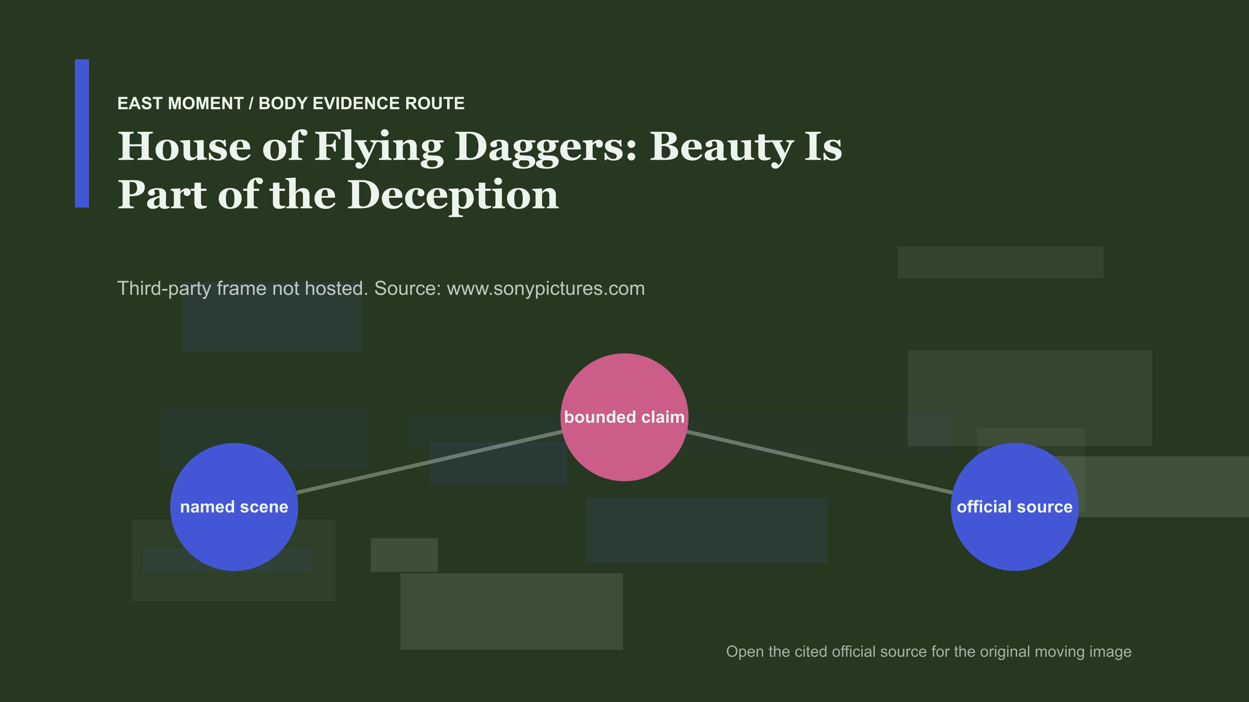 The official House of Flying Daggers poster centers Mei within the film's saturated costume design