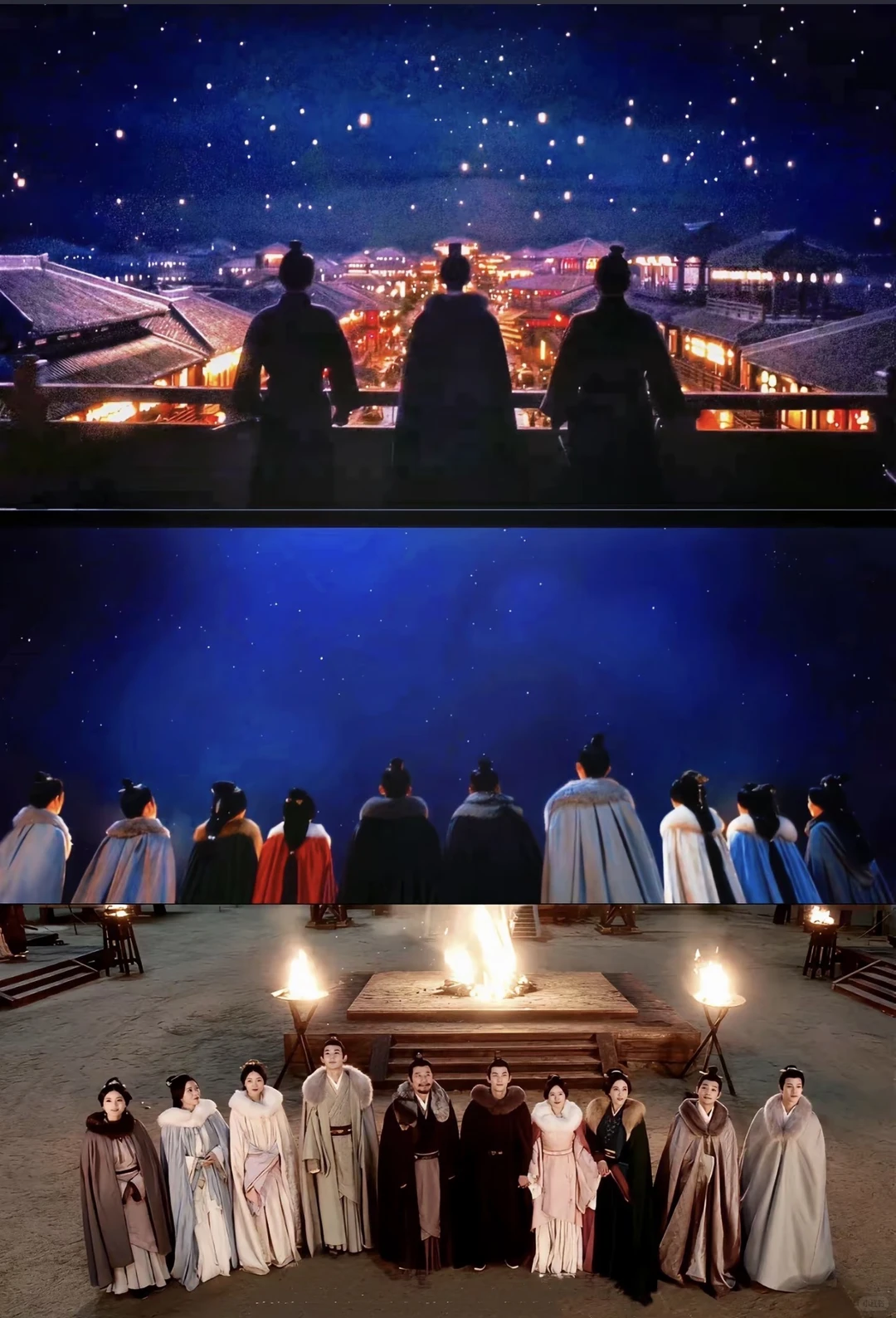 Love Like the Galaxy household and surviving community gathered beneath the stars