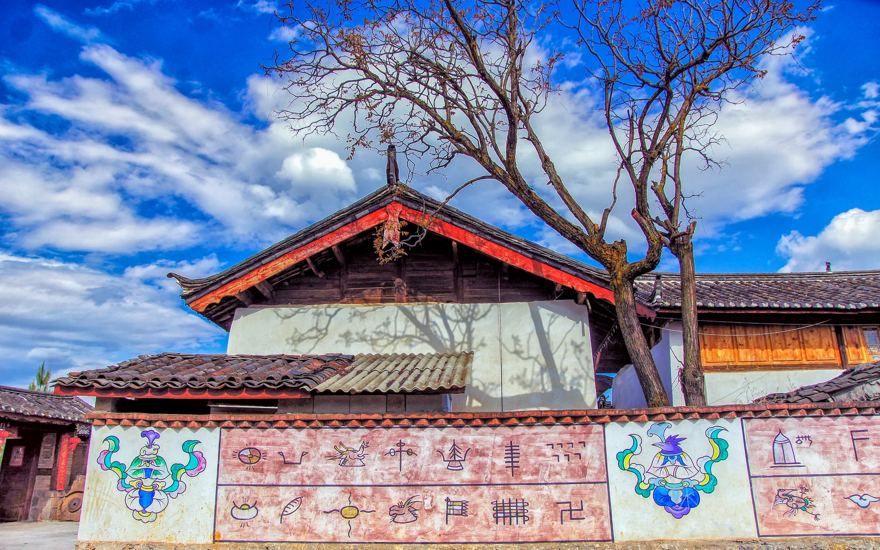 Dongba pictographic signs photographed in Lijiang as a prompt to ask who wrote and interpreted them