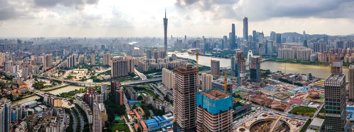 Pazhou development and the expanding future-facing Guangzhou skyline
